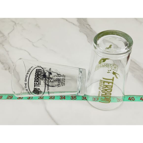 Terrapin Hopzilla Ale Pint Beer Clear Glass Tumbler 16oz Brewery 5 3/4" x2 - Picture 15 of 15